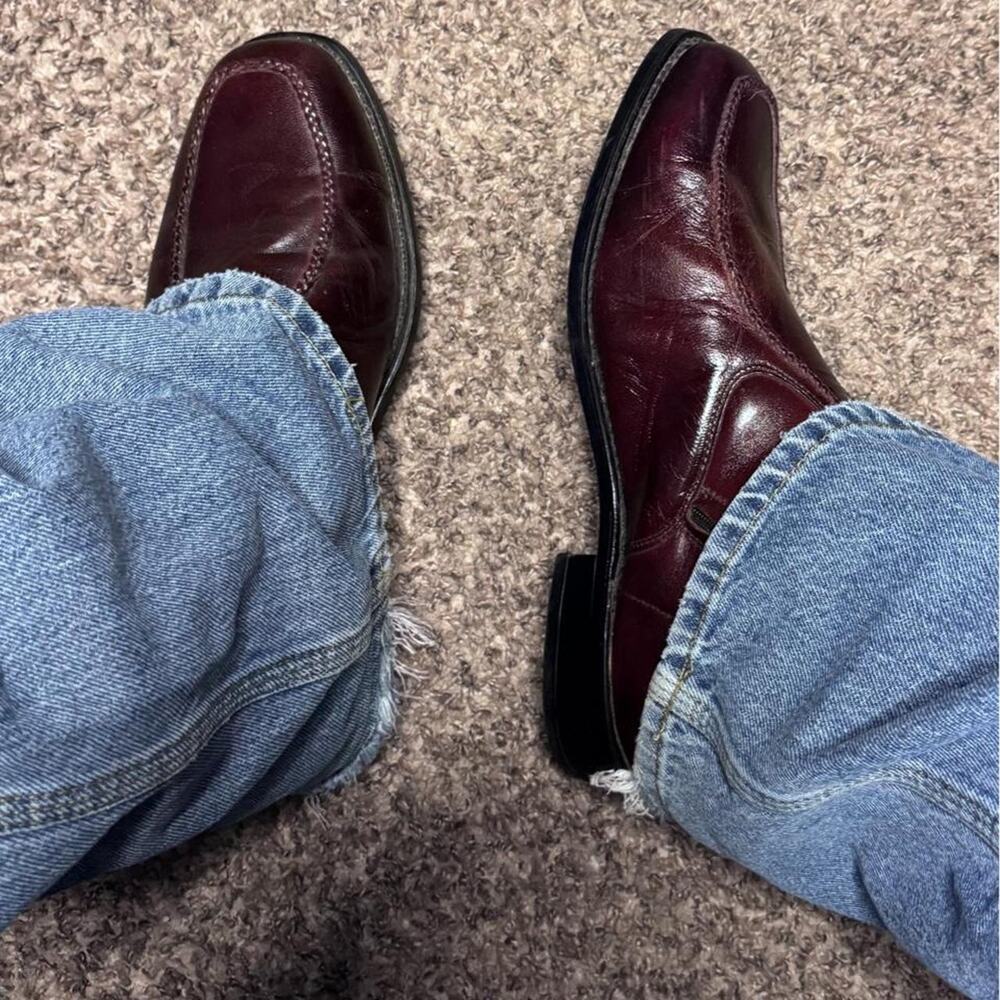 Dingo Boots burgundy / brown Leather Side Zip boot Men’s size 11.5